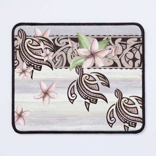 Item preview, Hawaiian Tapa Border: Plumeria and  Honu designed and sold by J Marielle Designs.