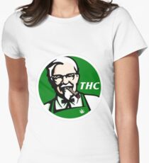KFC PARODY THC Unkraut. Tailliertes T-Shirt