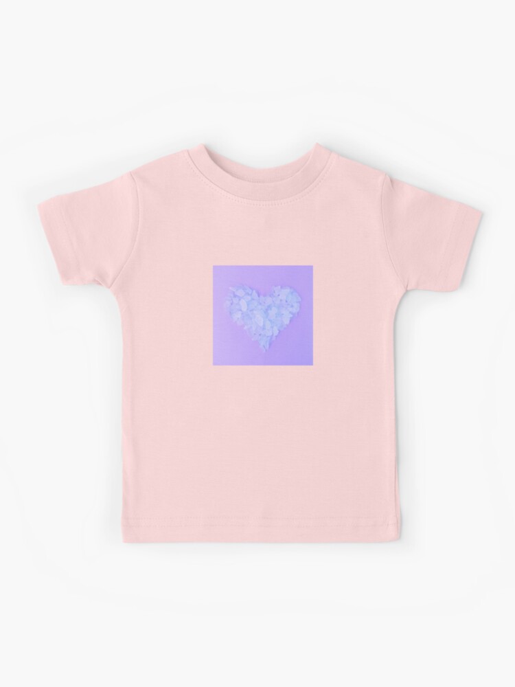 Soft Blue Sea Glass in Heart Shape on Lilac Background Soft Girl Aesthetic  Beach Vibes Kids T-Shirt for Sale by TerryArts