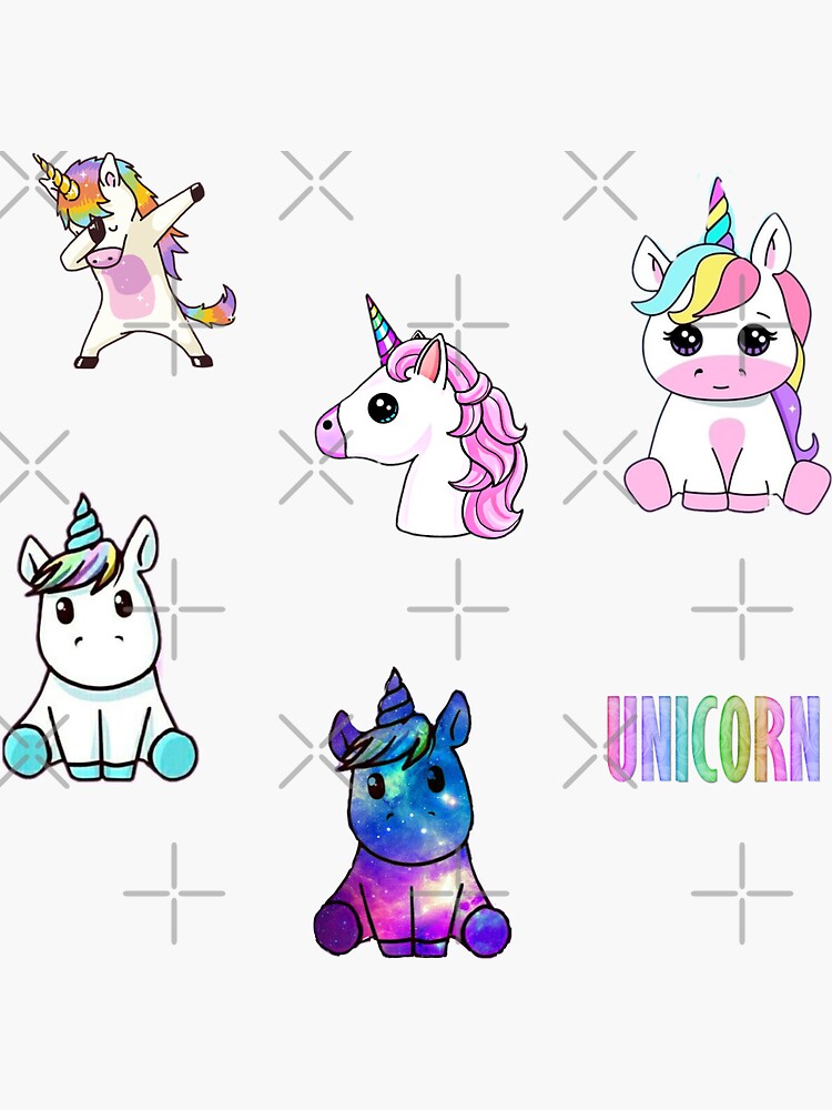 "Unicorn Sticker Pack " Sticker for Sale by CBCStudios Redbubble