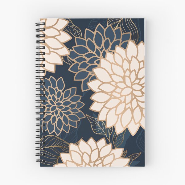 Item preview, Floral Aesthetic in Navy, Blue, Ivory and Gold designed and sold by meggydesigns.