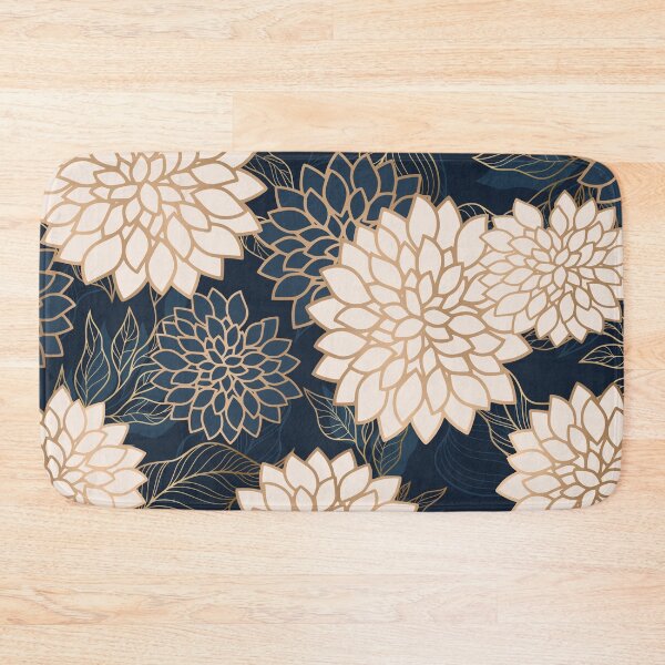 Artikelvorschau, Floral Aesthetic in Navy, Blue, Ivory and Gold entworfen und verkauft von meggydesigns.