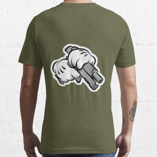 Mickey Mouse Hands Shooting a Gun | Essential T-Shirt