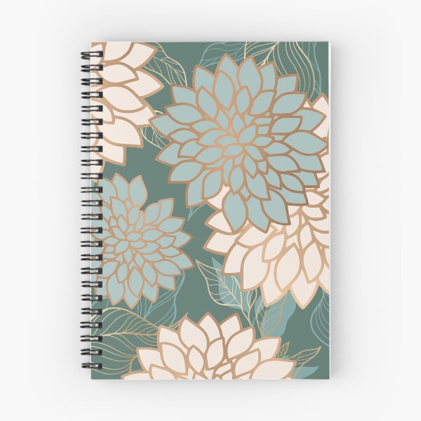 Item preview, Floral Aesthetic in Teal, Ivory and Gold designed and sold by meggydesigns.