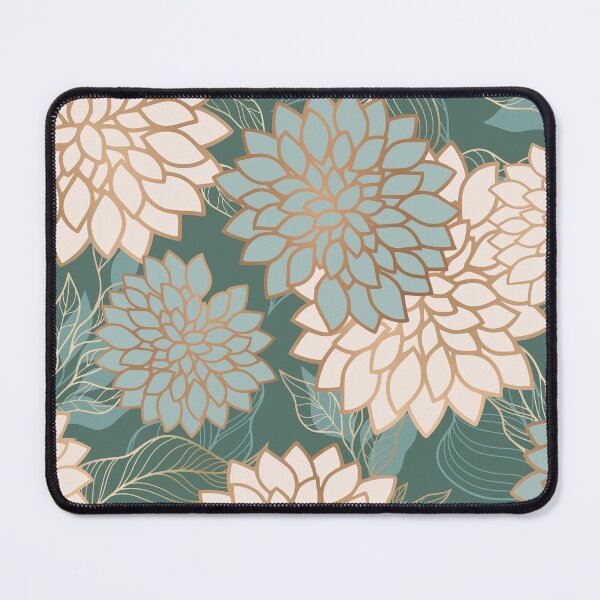 Item preview, Floral Aesthetic in Teal, Ivory and Gold designed and sold by meggydesigns.