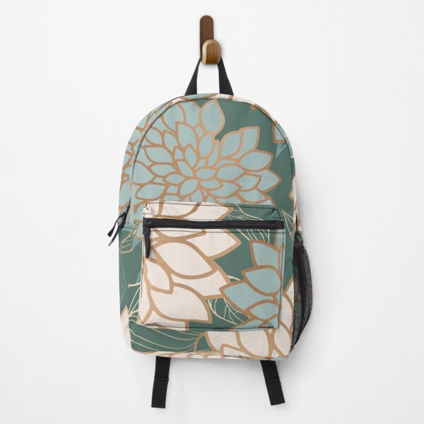 Artikelvorschau, Floral Aesthetic in Teal, Ivory and Gold entworfen und verkauft von meggydesigns.