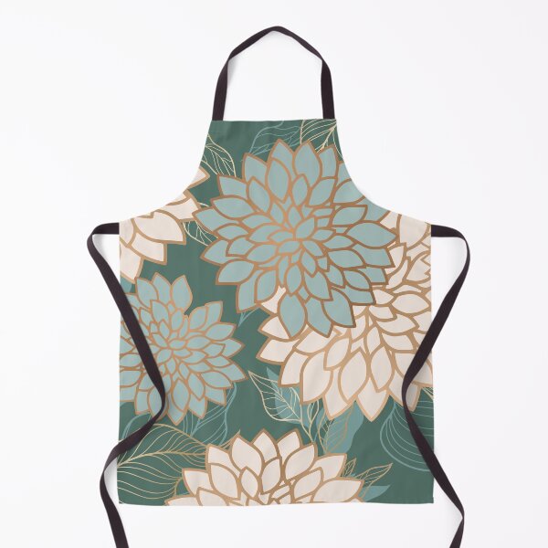 Artikelvorschau, Floral Aesthetic in Teal, Ivory and Gold entworfen und verkauft von meggydesigns.