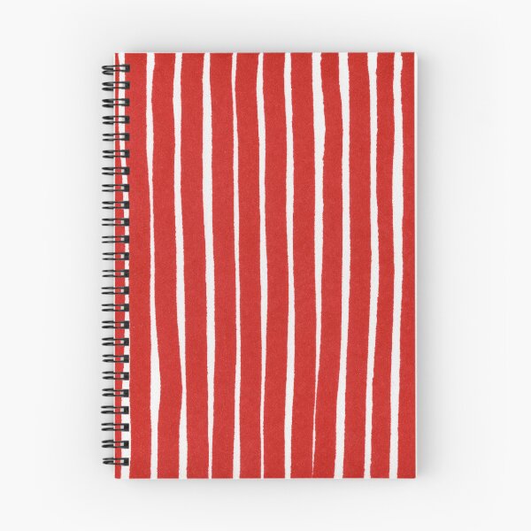 Item preview, Vertical red and white striped pattern - handcrafted red ink stripes designed and sold by patterncrow.