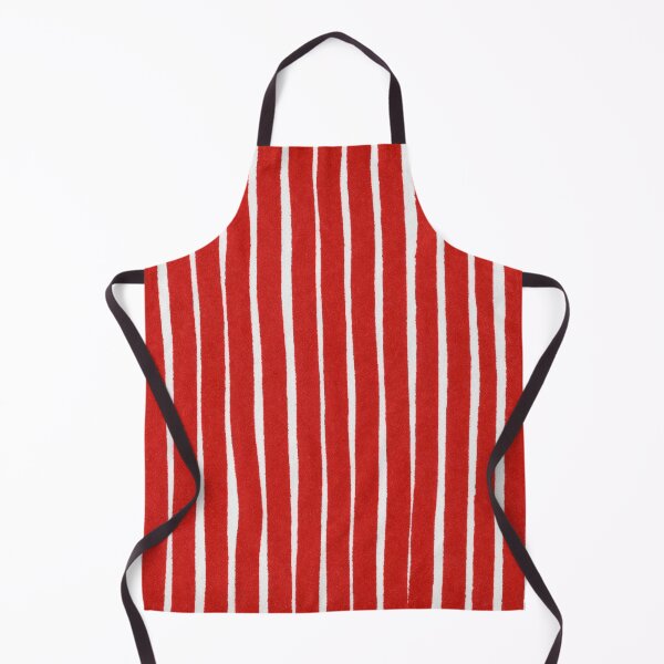 Item preview, Vertical red and white striped pattern - handcrafted red ink stripes designed and sold by patterncrow.