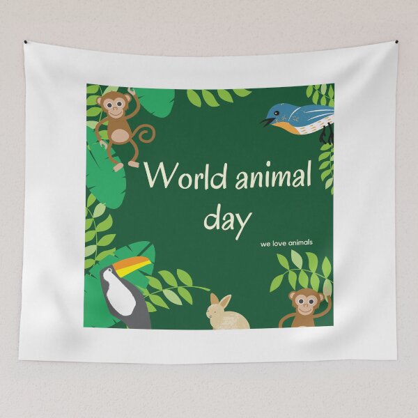 Item preview, World animal day designed and sold by nirvanzentinal.