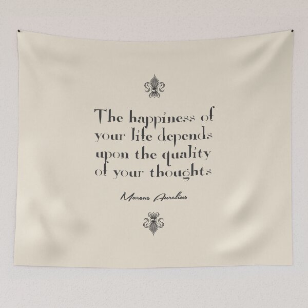 Item preview, Marcus Aurelius - Stoic Caesar - The happiness of your life depends on the quality of your thoughts..- Stoicism quote designed and sold by ArcFoundationCo.