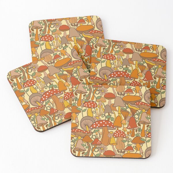 Item preview, Mushrooms-toadstools-brown-orange-vintage-70s designed and sold by Kimmygowland.