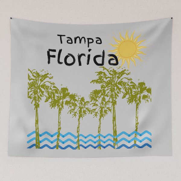 Item preview, Tampa Florida- palm tree designed and sold by BronikowskiART.