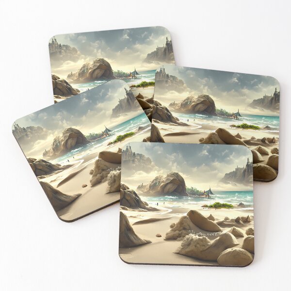 Item preview, Sand castle on the beach #2 | AI generated art designed and sold by MichelangeloAI.