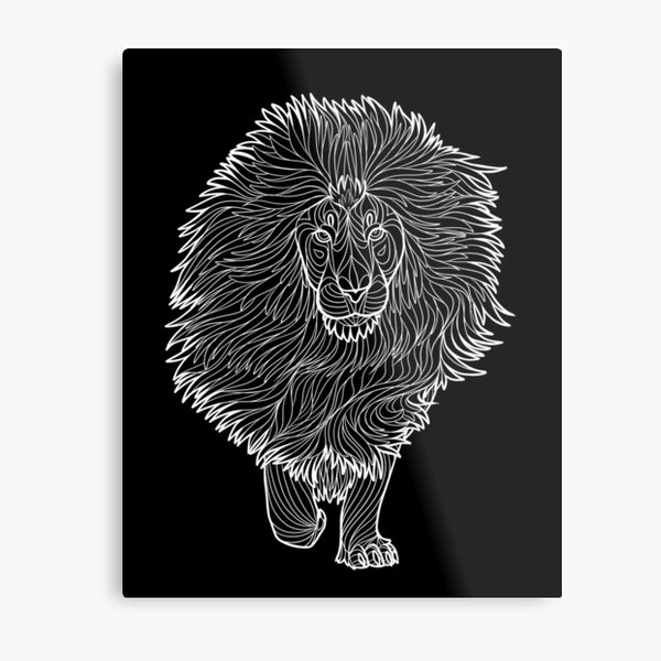 Barbary Lion With Approaching Snow Storm Wall Art, Canvas Prints