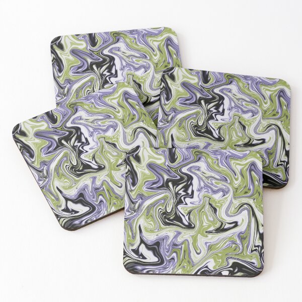 Aperçu de l'œuvre  Liquid Marble Violet clair et vert créée et vendue par Ashlison.