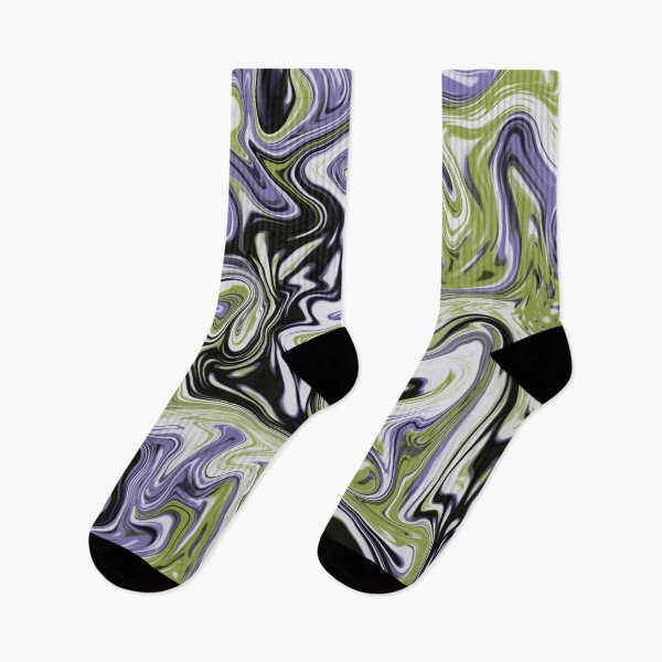 Aperçu de l'œuvre Liquid Marble Violet clair et vert créée et vendue par Ashlison.