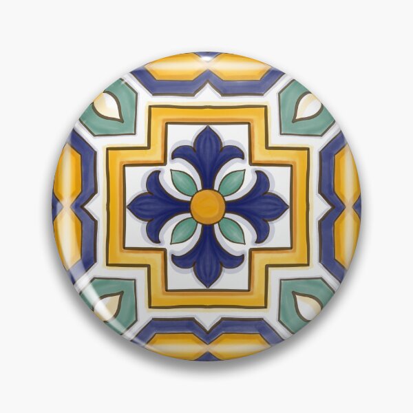 Item preview, Patrón de azulejos portugueses geométricos pintados a mano. designed and sold by MartaCrokis.