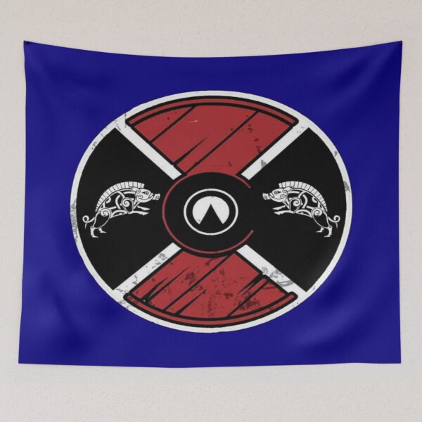 Item preview, Frejyas Boars Roundshield designed and sold by jakersvelmax.