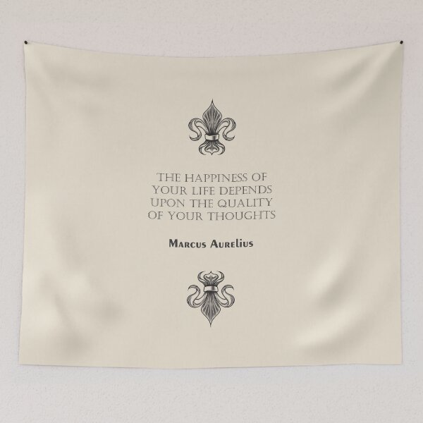 Item preview, Marcus Aurelius - Stoic Caesar - The happiness of your life depends on the quality of your thoughts..- Stoicism quote designed and sold by ArcFoundationCo.