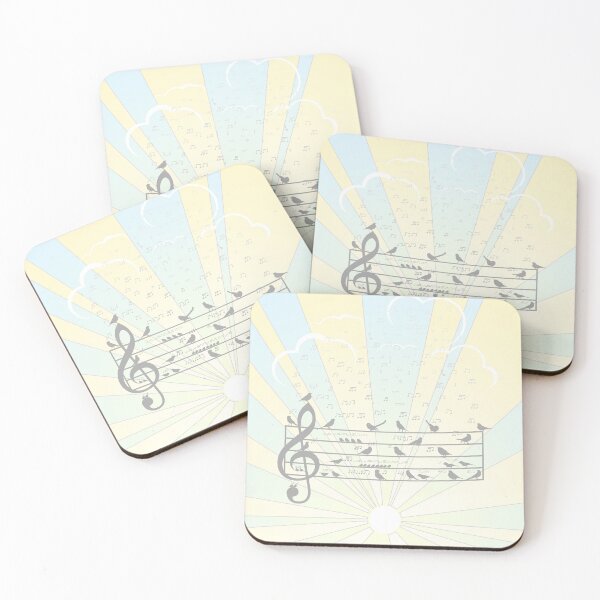 Item preview, Dawn Chorus Duvet - Birds Silhouetted With Music Manuscript designed and sold by kernowerno.