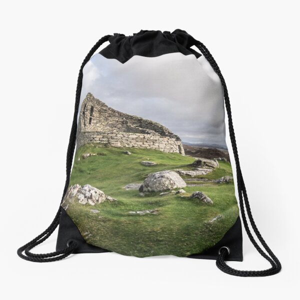 Doune Broch, Carloway, Isle of Lewis Drawstring Bag