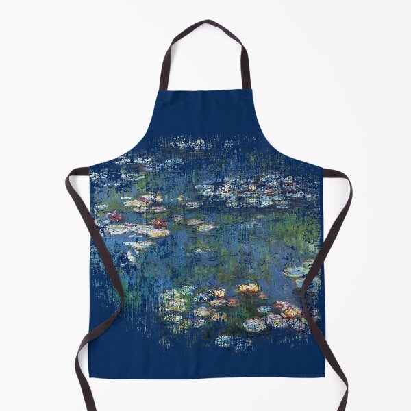 Item preview, MONET Water Lilies ULTRA DISTRESSED Effect Weathered Vintage Art designed and sold by Greenbaby.