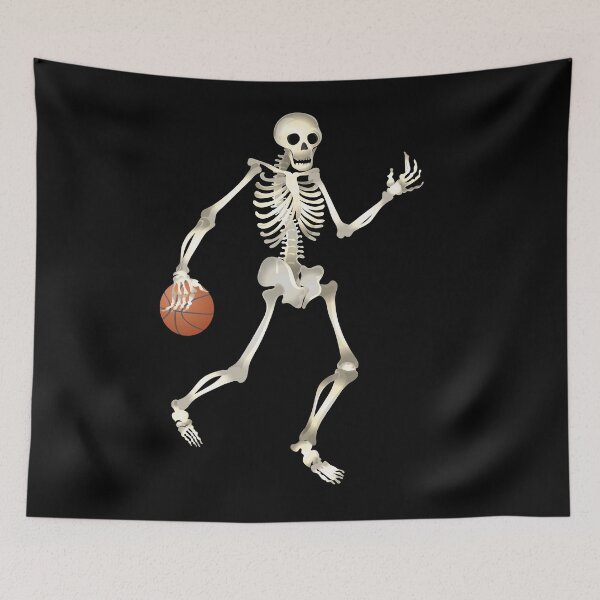 Item preview, Scary Skeleton Playing Basketball Sport Halloween  designed and sold by Med ing.