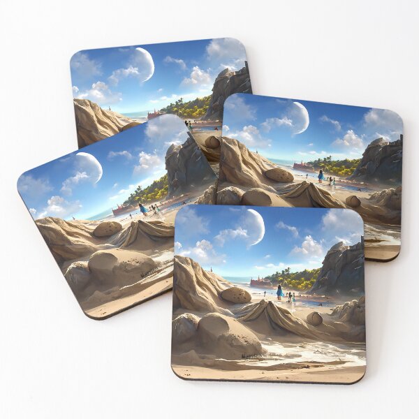 Item preview, Caribbean White sand beach #4 | AI generated art designed and sold by MichelangeloAI.