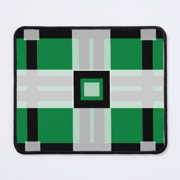 Item preview, Basic Square Pattern Design in Green White and Black designed and sold by NellVerde.
