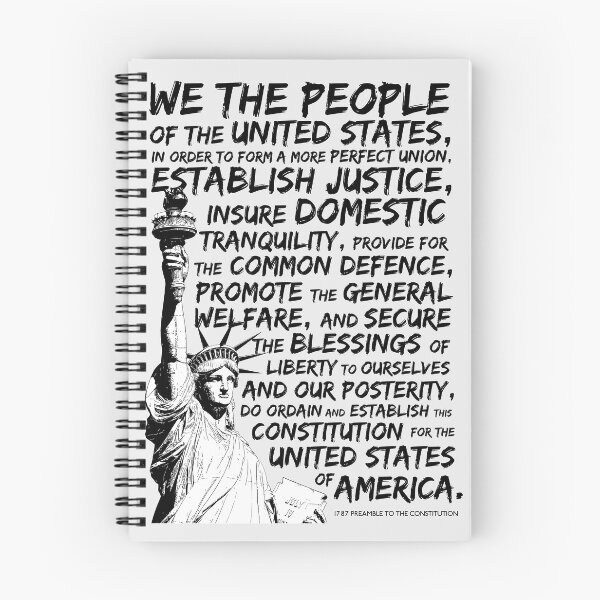 Item preview, We The People Preamble to the Constitution Cool American Shirt BLACK designed and sold by PurpleMt.