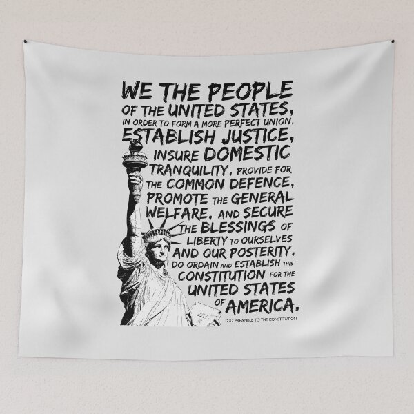Item preview, We The People Preamble to the Constitution Cool American Shirt BLACK designed and sold by PurpleMt.