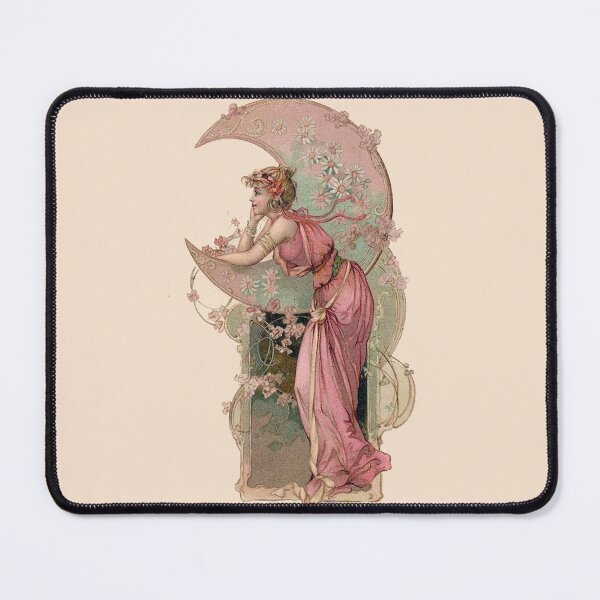 Item preview, TAROTS/ LADY OF THE MOON WITH FLOWERS IN PINK designed and sold by BulganLumini.