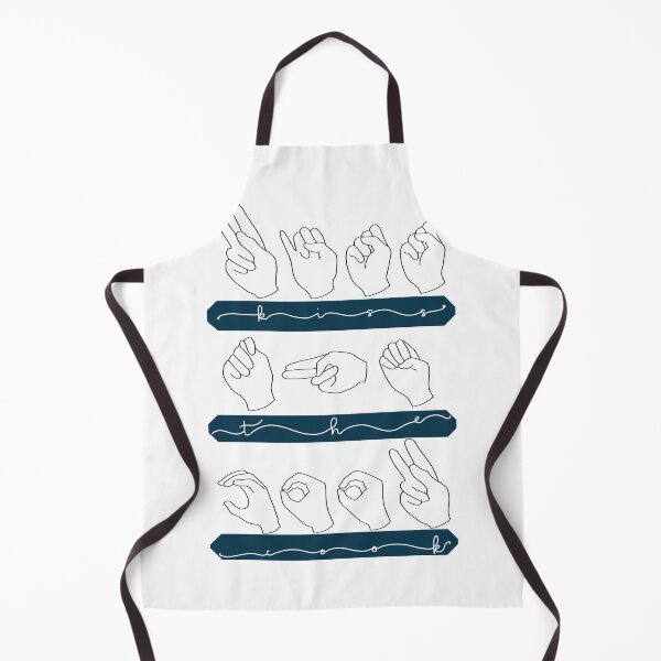 Item preview, Kiss the Cook blue ASL  designed and sold by Sweet Champagne Designs.