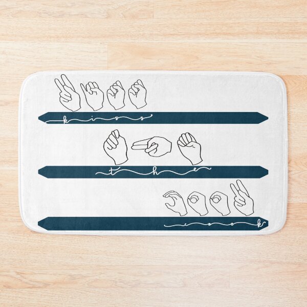 Item preview, Kiss the Cook blue ASL  designed and sold by Sweet Champagne Designs.