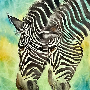 Artwork thumbnail, Double Vision Zebras by JavaLisa