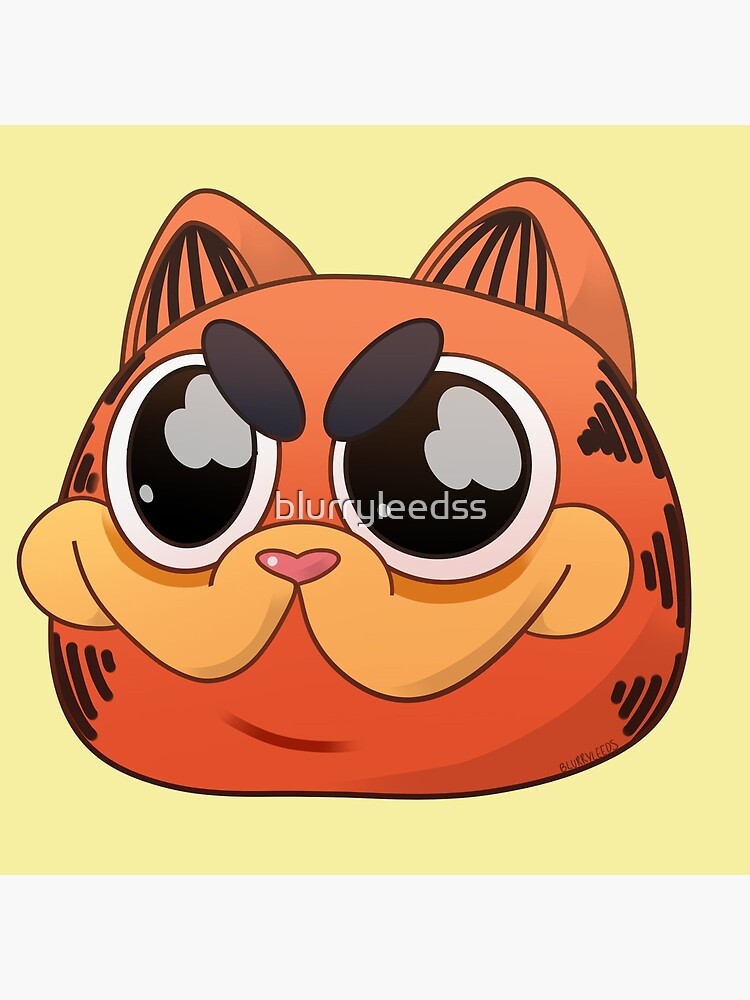 "Angry Garfield Tabby Cat" Poster for Sale by blurryleedss Redbubble