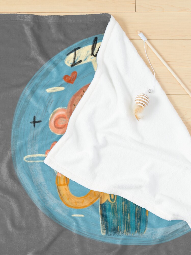 Alternate view of i love drawing Pet Blanket