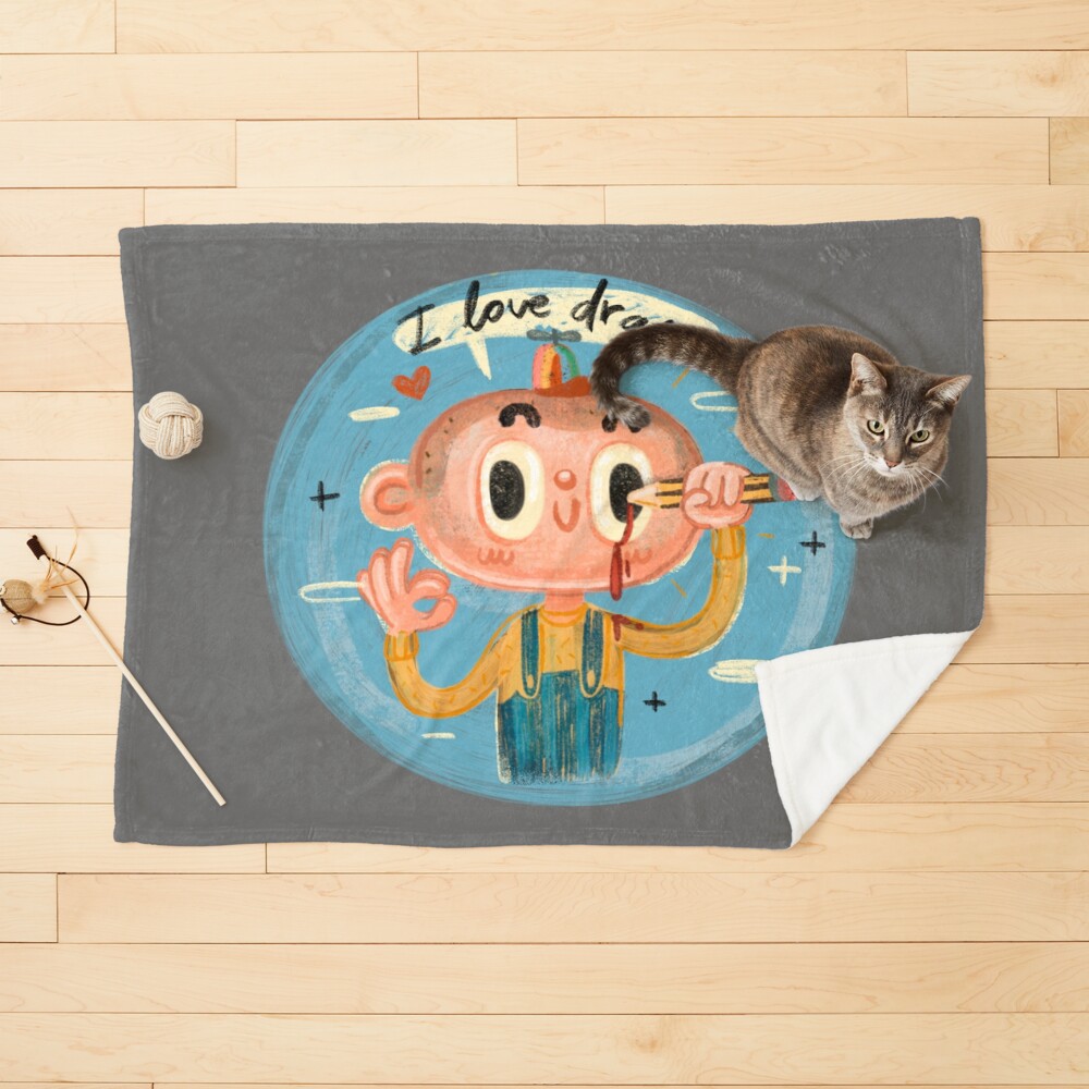 i love drawing Pet Blanket