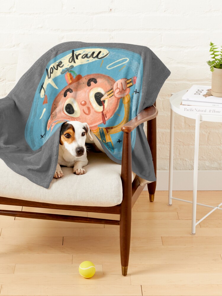 Alternate view of i love drawing Pet Blanket