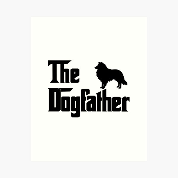Item preview, The Dogfather Shetland sheepdog Funny Fun Cool Dog Owner Shirt, Cool Shetland sheepdog Dad owner Lovers Dog Father, Shetland sheepdog owner Christmas birthday gift designed and sold by xlnv.