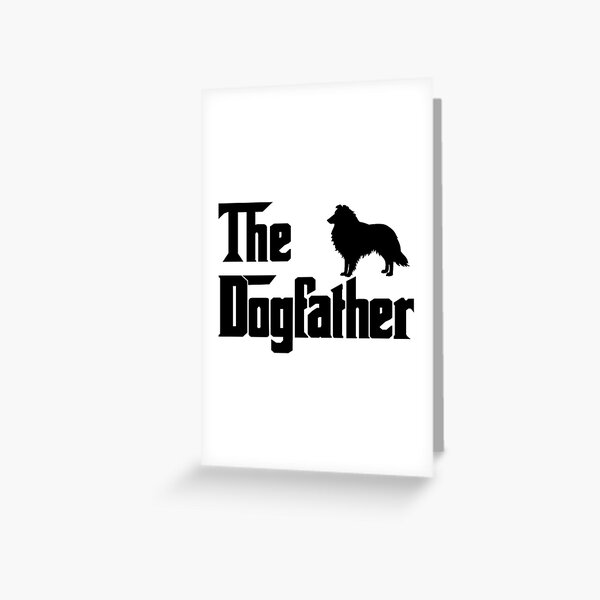 Item preview, The Dogfather Shetland sheepdog Funny Fun Cool Dog Owner Shirt, Cool Shetland sheepdog Dad owner Lovers Dog Father, Shetland sheepdog owner Christmas birthday gift designed and sold by xlnv.