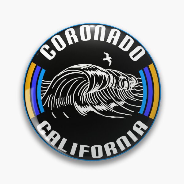Item preview, Coronado Beach California Surf Beach Ocean Surfing Dolphin designed and sold by DESTINATIONS DECAL.