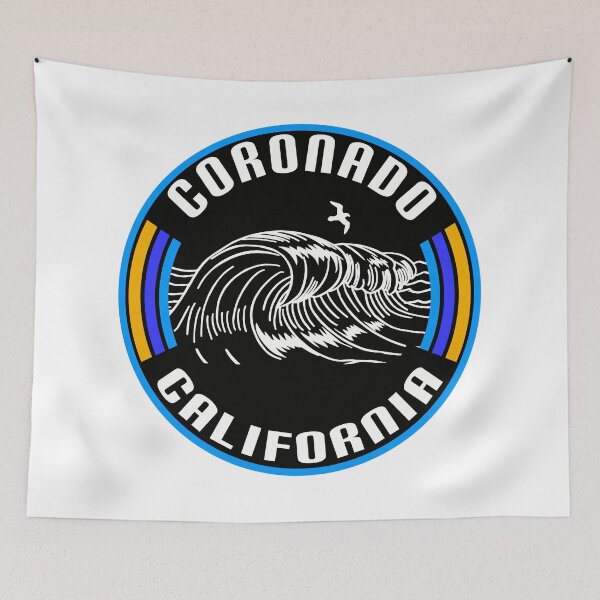 Item preview, Coronado Beach California Surf Beach Ocean Surfing Dolphin designed and sold by DESTINATIONS DECAL.