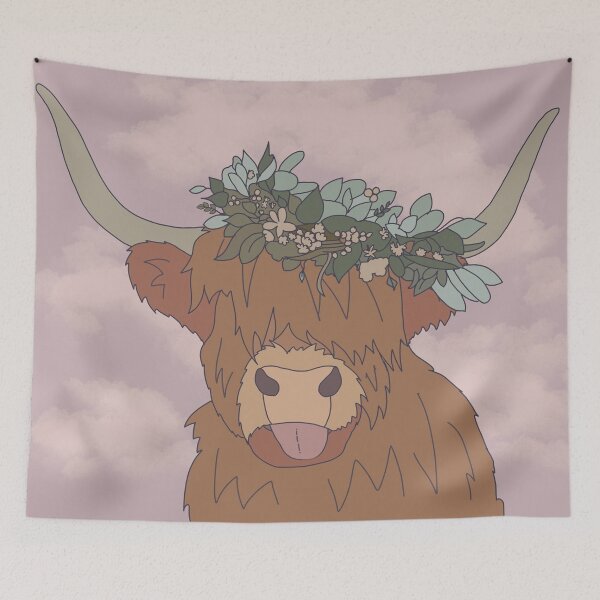 Item preview, boho highland cow designed and sold by breerawls.