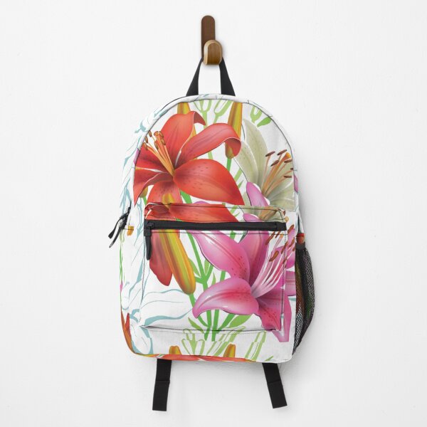 Item preview, Bright Lilies Digital Flowers Floral Pattern designed and sold by WearWolfDesigns.