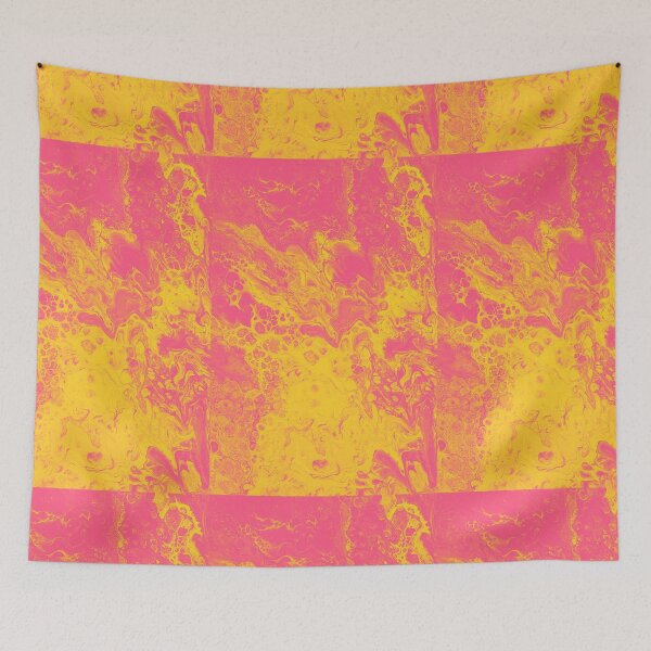 Item preview, pink and yellow abstract designed and sold by Lexi Ostrager.