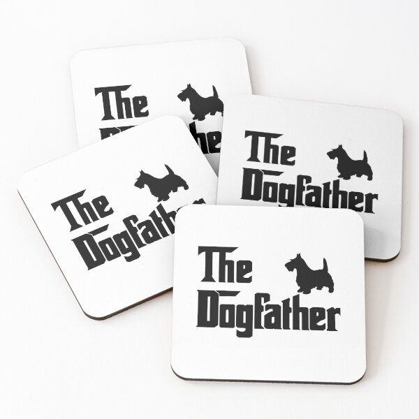 Item preview, The Dogfather Scottish terrier Funny Fun Cool Dog Owner Shirt, Cool Scottish terrier Dad owner Lovers Dog Father, Scottish terrier owner Christmas birthday gift designed and sold by xlnv.