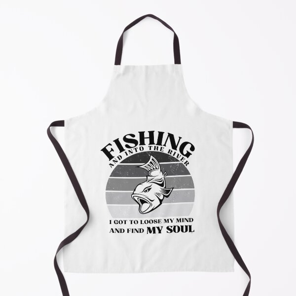 Item preview, Fishing And Into The River I Go To Loose My Mind And Find My Soul - Retro fish designed and sold by yococo.