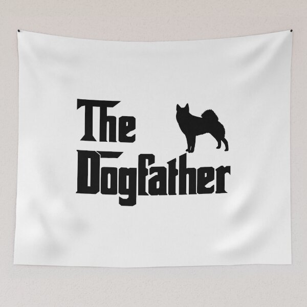 Item preview, The Dogfather Norwegian elkhound Funny Fun Cool Dog Owner Shirt, Cool Norwegian elkhound Dad owner Lovers Dog Father, Norwegian elkhound owner Christmas birthday gift designed and sold by xlnv.